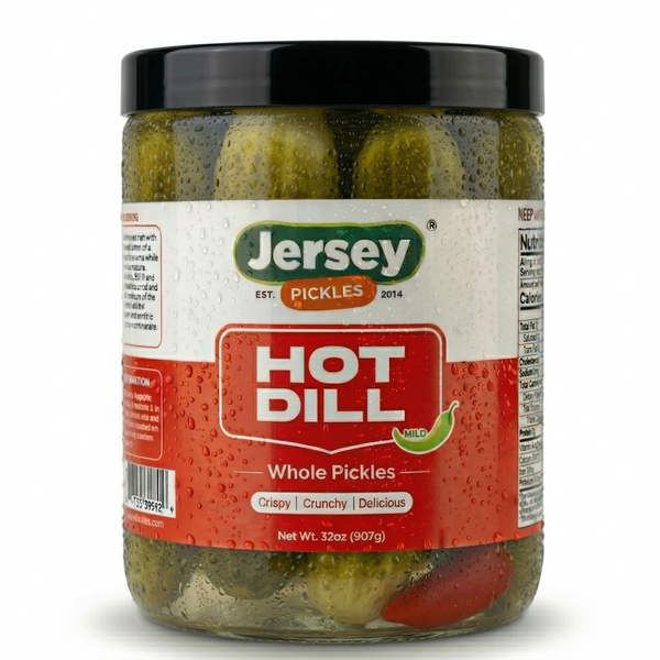 Whole Hot Dill Pickles