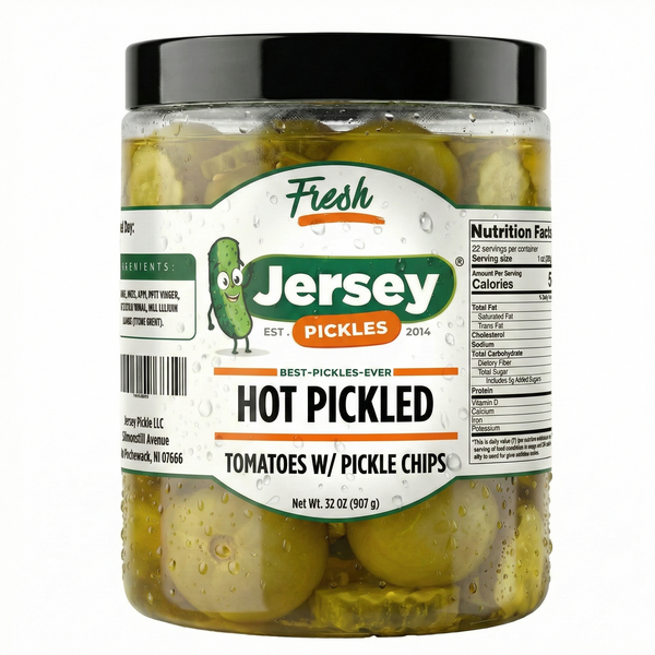 Hot Pickled Green Tomatoes