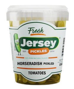 Sweet Horseradish Pickled Tomatoes