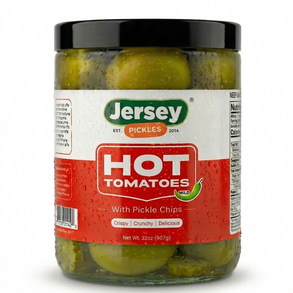 Hot Pickled Green Tomatoes
