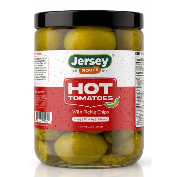 Hot Pickled Green Tomatoes