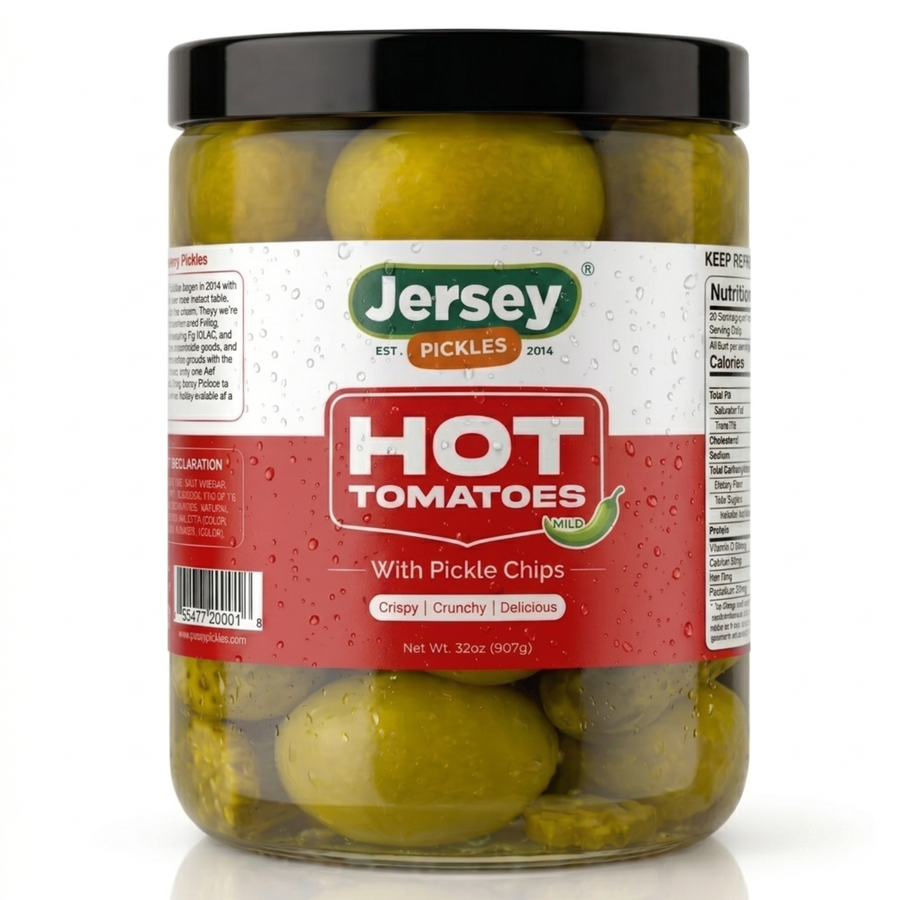 Hot Pickled Green Tomatoes