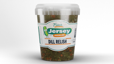 Jar of dill pickle relish