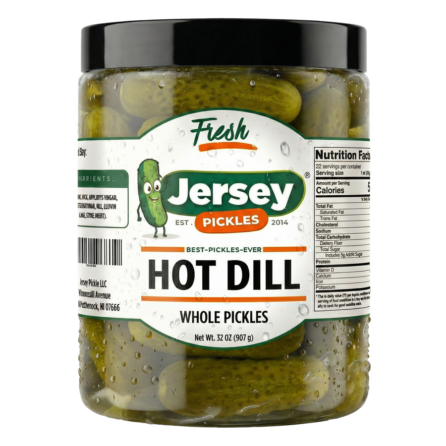 Whole Hot Dill Pickles