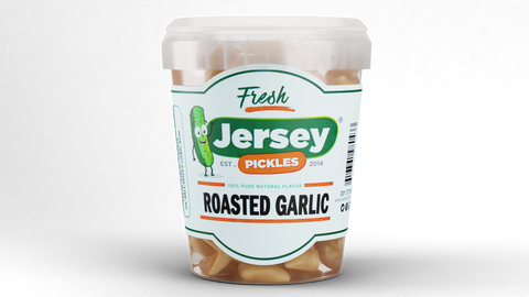 Jar of roasted garlic