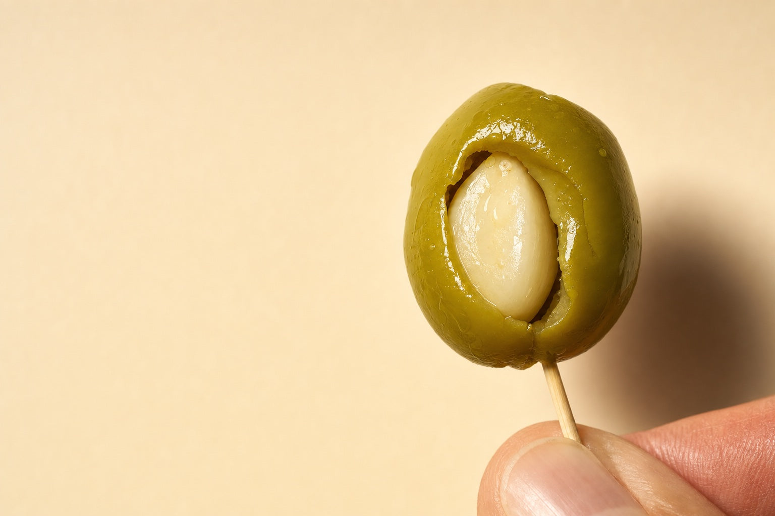 Garlic stuffed olive