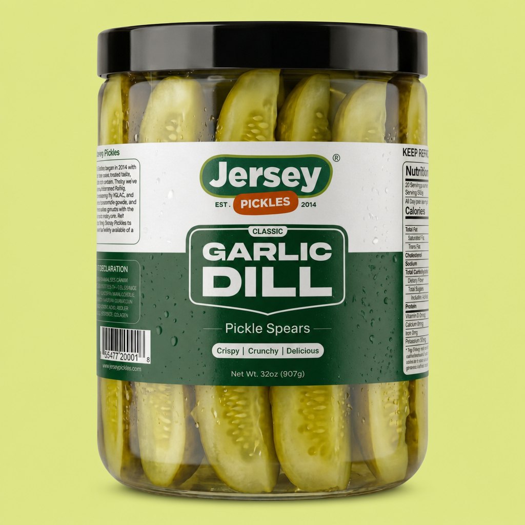 Jersey Pickles garlic dill jar